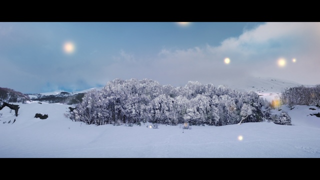 Video Reference: Cloud, Sky, Atmosphere, Snow, Natural environment, Natural landscape, Branch, Freezing, Slope, Atmospheric phenomenon