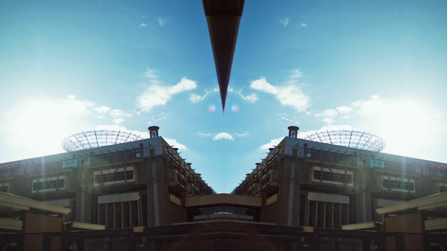 Video Reference: Cloud, Sky, World, Sunlight, Urban design, Morning, City, Symmetry, Tints and shades, Metropolitan area