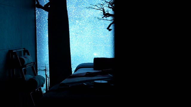 Video Reference: Tints and shades, Shade, Art, Twig, Electric blue, Midnight, Space, Darkness, Desk, Visual arts