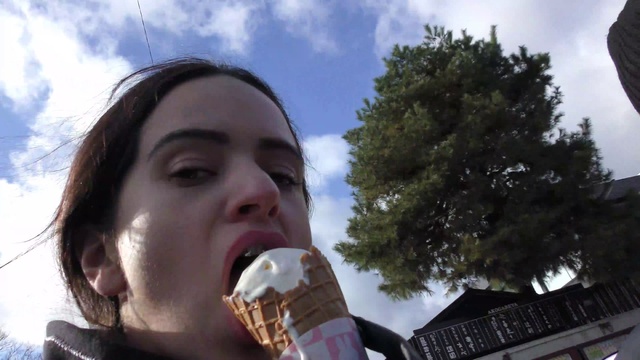 Video Reference: Cloud, Sky, Tree, Food, Ice cream, Ice cream cone, Happy, Travel, Dessert, Soft Serve Ice Creams
