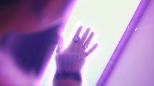 Video Reference: Purple, Human body, Gesture, Violet, Finger, Petal, Magenta, Tints and shades, Electric blue, Nail