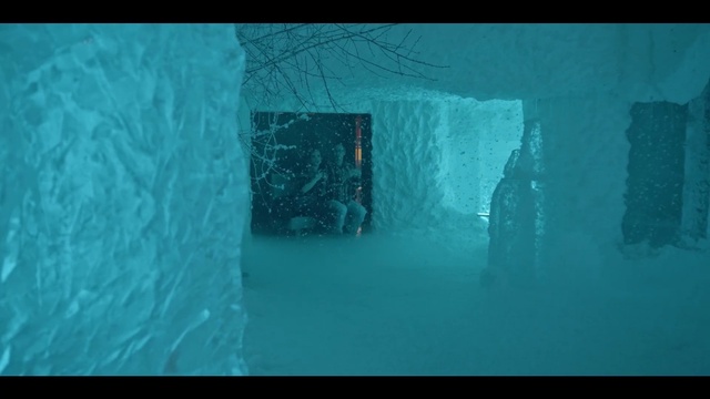 Video Reference: Freezing, Rectangle, Aqua, Tree, Art, Tints and shades, Glass, Electric blue, Snow, Recreation
