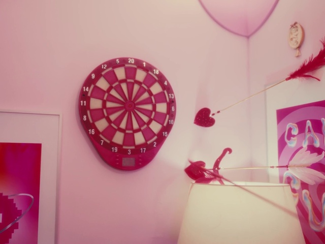 Video Reference: Dartboard, Purple, Textile, Interior design, Pink, Violet, Font, Darts, Magenta, Tints and shades
