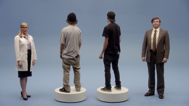 Video Reference: White, Sleeve, Art, Standing, Gesture, Sky, Sculpture, Event, Fun, Stage equipment