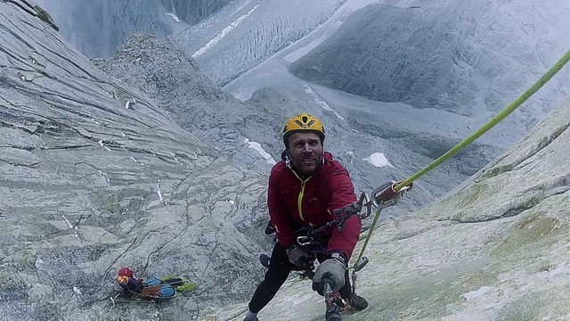 Video Reference: Helmet, Mountain, Smile, Sports equipment, Rock-climbing equipment, Slope, Geological phenomenon, Climbing, Recreation, Leisure