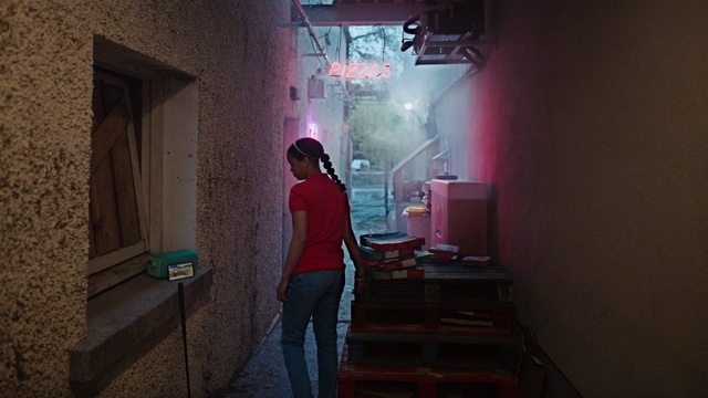 Video Reference: Purple, Magenta, Art, Space, Event, Visual arts, T-shirt, Door, Darkness, Fashion design