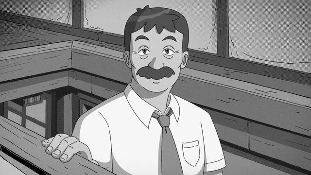 Video Reference: White, Human body, Jaw, Gesture, Style, Black-and-white, Art, Font, Happy, Monochrome