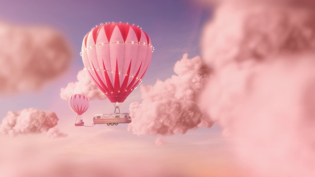 Video Reference: Cloud, Aerostat, Sky, Hot air ballooning, Hot air balloon, Balloon, Air travel, Pink, Cumulus, Plant