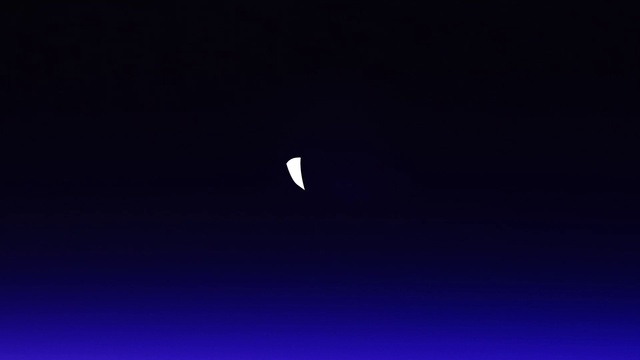 Video Reference: Blue, Crescent, Sky, Astronomical object, Electric blue, Font, Midnight, Moonlight, Rectangle, Darkness