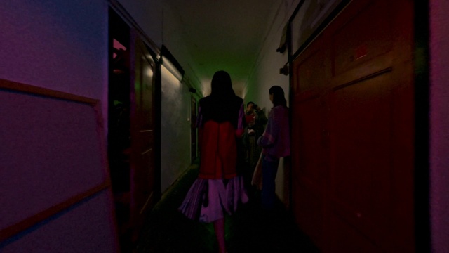 Video Reference: Purple, Pink, Art, Magenta, Fun, Door, Symmetry, Event, Flooring, Ceiling