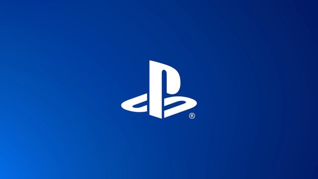 Video Reference: PlayStation, logo, blue background, gaming, console, brand mark, symbol, startup screen