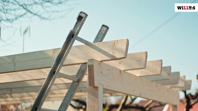 Video Reference: Sky, Wood, Building material, Composite material, Metal, Roof, Building, Landscape, Signage, Steel