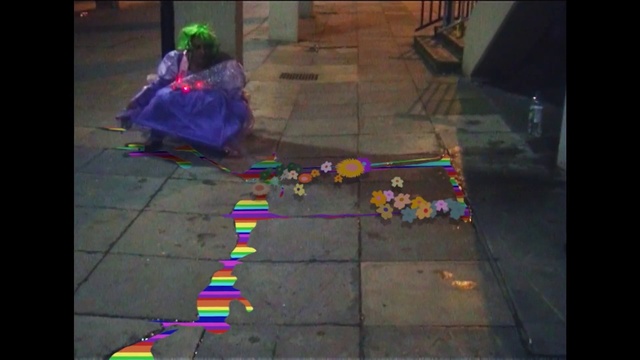 Video Reference: Purple, Road surface, Asphalt, Pink, Flooring, Floor, Sidewalk, Tints and shades, Art, Space