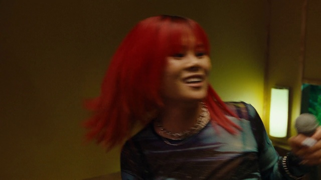 Video Reference: Lip, Eyebrow, Smile, Mouth, Eyelash, Wig, Entertainment, Red hair, Artificial hair integrations, Long hair