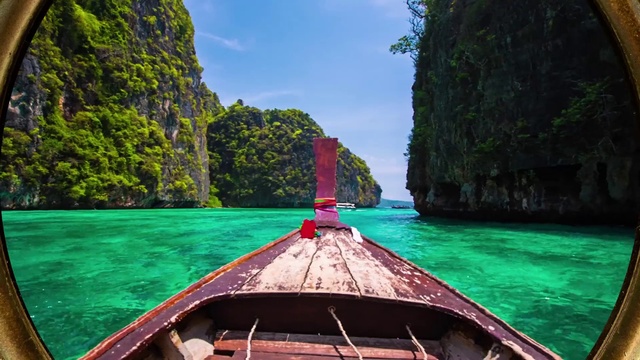 Video Reference: Water, Boat, Sky, Watercraft, Cloud, Green, Tree, Boats and boating--Equipment and supplies, Natural landscape, Lake