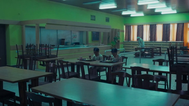 Video Reference: Table, Furniture, Green, Interior design, Building, Window, Leisure, Chair, Event, Room