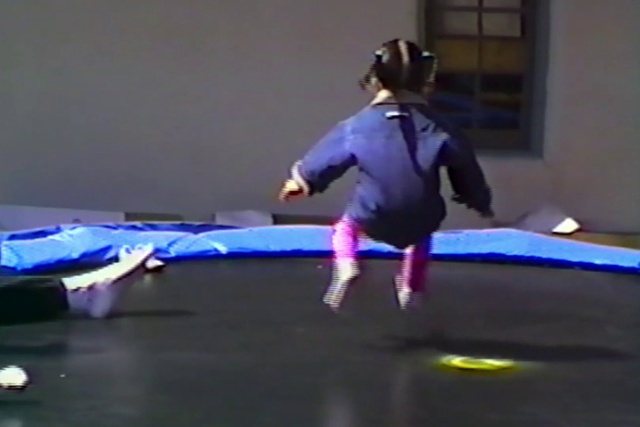 Video Reference: Purple, Trampolining--Equipment and supplies, Trampolining, Entertainment, Performing arts, Electric blue, Event, Fun, Recreation, Balance
