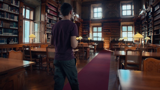 Video Reference: Table, Furniture, Window, Bookcase, Shelf, Building, Wood, Chair, Drinking establishment, Event