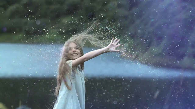 Video Reference: Water, Hand, Daytime, People in nature, Flash photography, Happy, Gesture, Body of water, Grass, Leisure