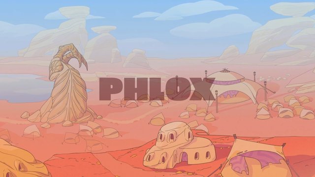 Video Reference: animated, desert, landscape, tents, rock formations, village, domes, sky, clouds, cartoon, fantasy, outdoors, sci-fi, text overlay