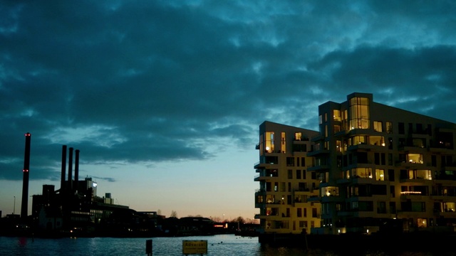 Video Reference: Cloud, Water, Sky, Building, Atmosphere, Window, Nature, Body of water, Dusk, Tower block