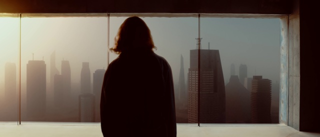 Video Reference: Sleeve, Textile, Window, Building, Skyscraper, Tints and shades, Wood, Street fashion, Sky, Backlighting
