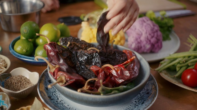 Video Reference: Food, Tableware, Ingredient, Table, Recipe, Dishware, Plate, Leaf vegetable, Seafood, Cuisine