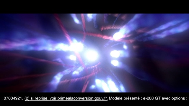 Video Reference: Atmosphere, Automotive lighting, Purple, Headlamp, Astronomical object, Lens flare, Font, Gas, Visual effect lighting, Art