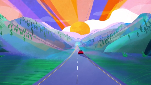 Video Reference: Atmosphere, Daytime, Ecoregion, Azure, Natural environment, Slope, Art, Natural landscape, Line, Landscape