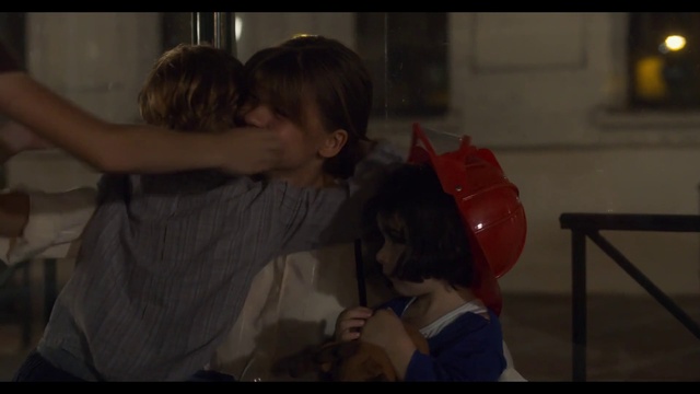 Video Reference: Shoulder, Mouth, Ear, Flash photography, Gesture, Happy, Fun, T-shirt, Kiss, Child