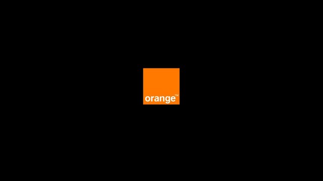 Video Reference: logo, brand, orange, black background, minimal, centered, text, square, simple, corporate, title card