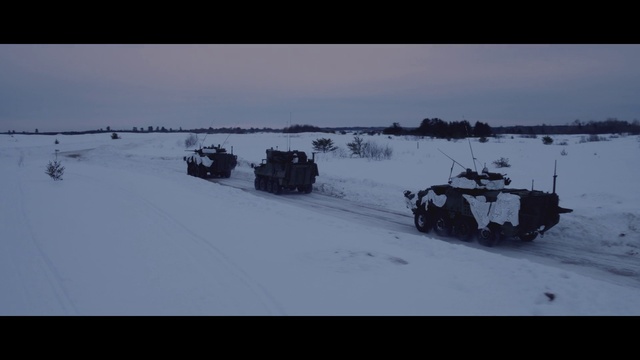 Video Reference: Snow, Vehicle, Automotive tire, Sky, Combat vehicle, Motor vehicle, Tire, Self-propelled artillery, Tank, Mode of transport