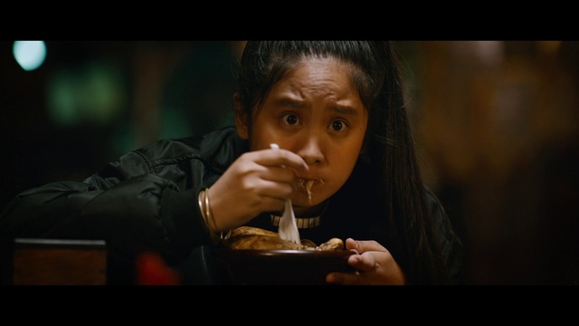 Video Reference: Nose, Hand, Flash photography, Gesture, Tableware, Happy, Black hair, Eyelash, Fun, Darkness