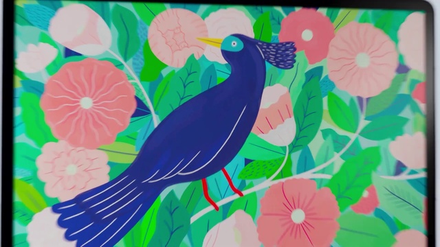 Video Reference: Bird, Green, Nature, Leaf, Azure, Phasianidae, Botany, Organism, Beak, Painting