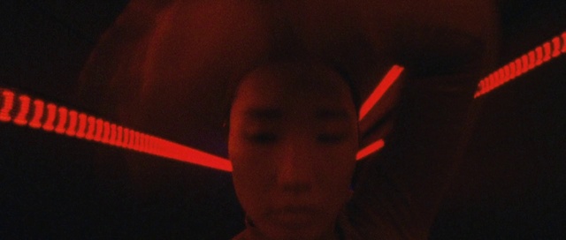 Video Reference: Nose, Flash photography, Jaw, Orange, Tints and shades, Magenta, Space, Darkness, Electric blue, Selfie