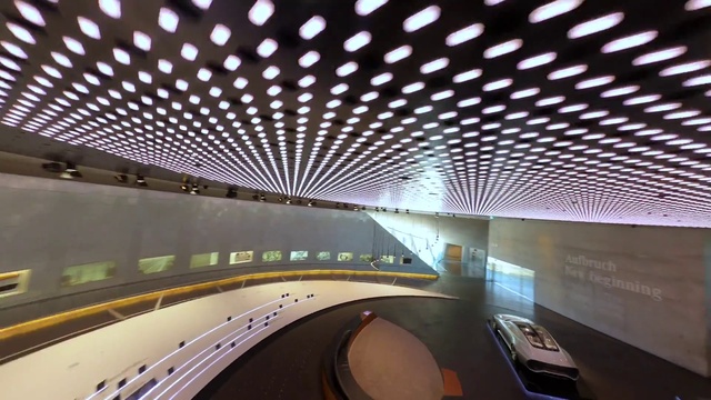 Video Reference: Light, Building, Infrastructure, Lighting, Architecture, Line, Ceiling, Field house, Automotive design, Design