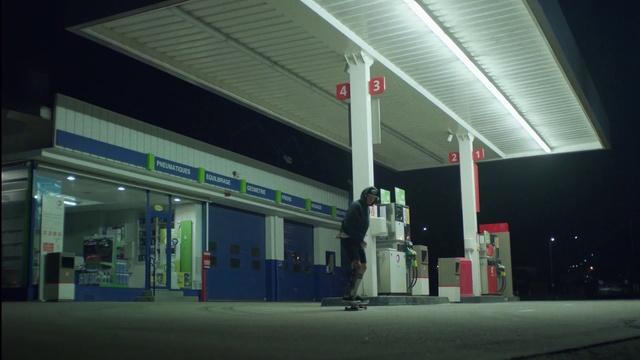 Video Reference: Fixture, Filling station, Gasoline, Gas pump, Fuel, Building, Gas, Door, City, Parking