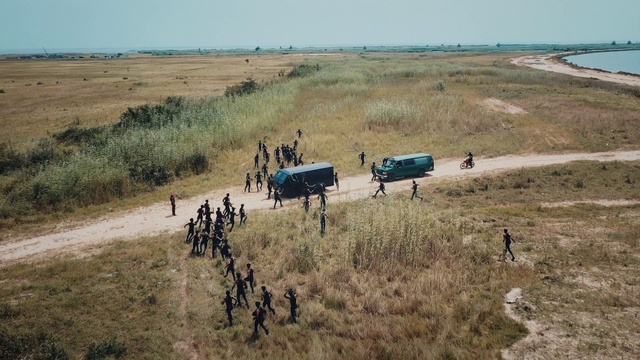 Video Reference: Ecoregion, Sky, Vehicle, Plant, Natural environment, Water, Bus, Motor vehicle, Working animal, Grass