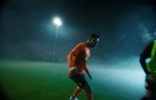 Video Reference: Shorts, Green, Football, Flash photography, Player, Grass, Street light, Fun, Ball, Recreation
