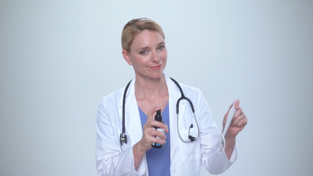 Video Reference: Face, Hand, Arm, Shoulder, Smile, Neck, Human body, Sleeve, White coat, Gesture