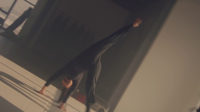 Video Reference: Leg, Gesture, Wood, Waist, Floor, Elbow, Thigh, Tints and shades, Flooring, Hardwood