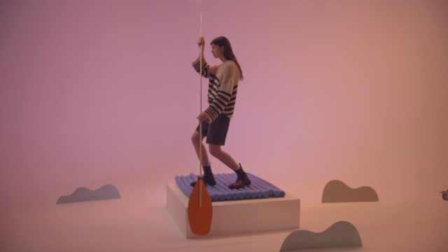 Video Reference: Leg, Shorts, Purple, Knee, Art, Entertainment, Thigh, Landscape, Magenta, Balance