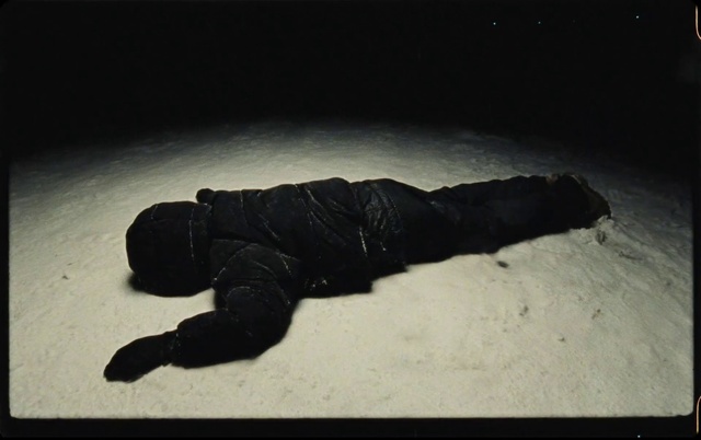 Video Reference: Automotive tire, Gesture, Tints and shades, Snow, Wood, Foot, Human leg, Darkness, Landscape, Astronomical object