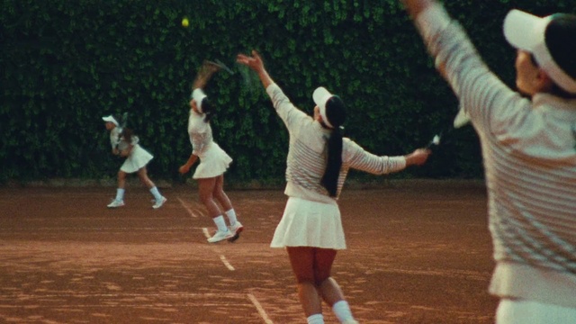 Video Reference: Sports equipment, Tennis player, Tennis Equipment, Tennis, Racquet sport, Plant, Tennis court, Dress, Racket, Tennis racket