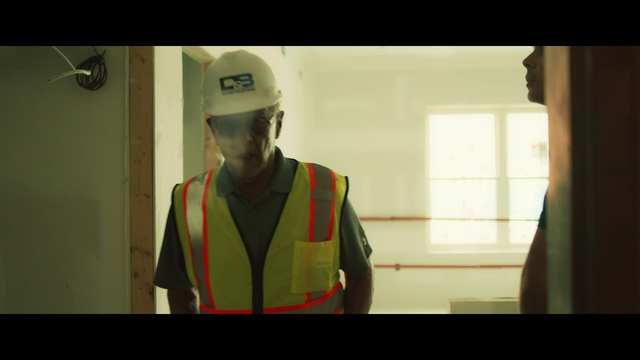 Video Reference: Workwear, Helmet, Sleeve, High-visibility clothing, Headgear, Gas, Hard hat, Window, Personal protective equipment, Engineer