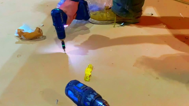 Video Reference: Blue, Paint, Plastic bottle, Flooring, Gas, Wood, Art, Electric blue, Fun, Plastic