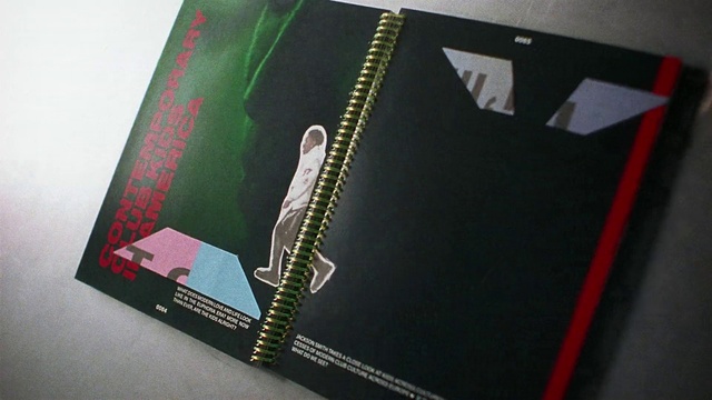 Video Reference: Rectangle, Font, Publication, Ring binder, Paper product, Paper, Art, Fashion accessory, Stationery, Magenta