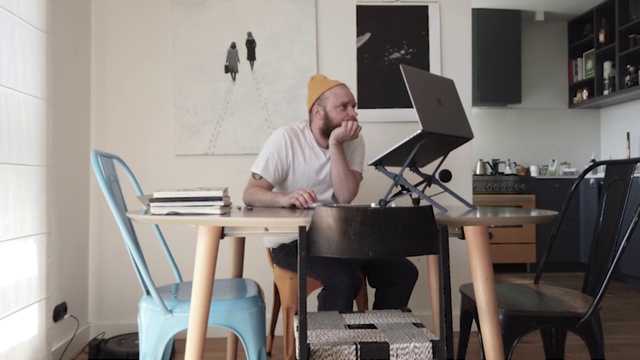 Video Reference: Table, Furniture, Picture frame, Chair, Desk, Computer desk, Office chair, Office equipment, Hat, Writing desk
