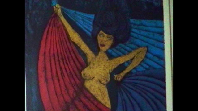 Video Reference: Paint, Textile, Art, Organism, Painting, Tints and shades, Pattern, Electric blue, Rectangle, Illustration