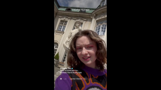 Video Reference: Eyebrow, Smile, Happy, Travel, Fun, Electric blue, Magenta, Selfie, T-shirt, Font